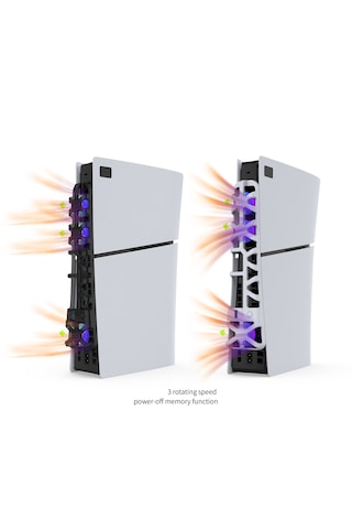 Ps5 Slim Disk Ps5 Slim Dijital Uyumlu Işıklı Soğutucu Fan 3538s