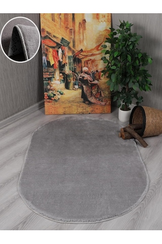 My Evilla Modern Dekoratif Kaymaz Taban Simirna Oval Halı Yolluk Gri 80 X 300 Genel
