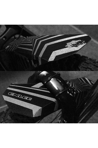 Pazly Dağ Bisikleti Çamurluk Ön Arka 26'' 27.5'' 29'' Drenaj Delikli Yansıtıcı Siyah Aksesuar Siyah