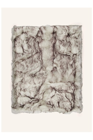 Star Home Phoenıx Suni Kürk Ekose Battaniye 150x200 Cm, Yumuşak Kadife Sırtlı Yün Battaniye Gri 150 X 200 Cm