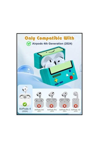 İle Uyumlu 4.nesil Earbuds Sert Kulaklık Kılıfı Yumuşak Soft Dokunuş Karakter Görünümlü Kılıf Gamex-box Airp