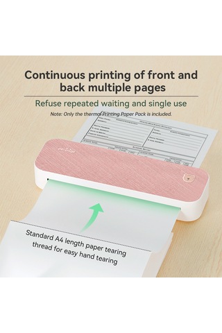 Vkemall Peripage A4 Çift Taraflı Termal Kağıt - 100 Adet, 210x297mm, Suya Yağa Dayanıklı, Bpa'sız, 3 Yıl Görüntü Saklama