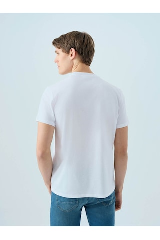 Loft Regular Fit Beyaz Erkek T-shirt Lf2039588 Beyaz