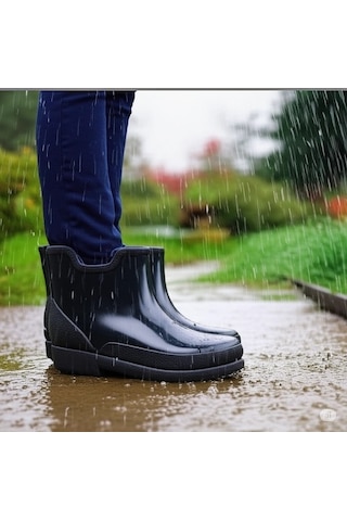 Potin Unisex Yağmur Botu 36-40 Siyah Siyah