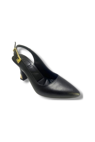 C-shoes J800-25 Arkası Açık İnce Topuk Kadın Stiletto Siyah