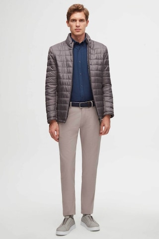 Ds Damat Slim Fit Gri Rüzgar Geçirmez Elyaf Dolgulu Mont 3HF07ORT04262 Gri