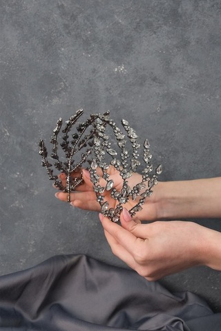 FdayAksesuar Gelin Saç Aksesuarı Çift Taraflı Helen Gelin Kına Tacı FRDY31688