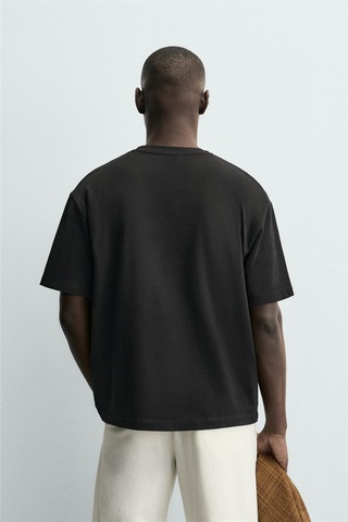 King Brich Oversize Kalıp Basic Tişört Siyah