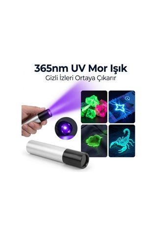 Wt-305 365nm Mor Ultraviyole El Feneri - Gizli Lekeleri Ve Detayları Ortaya Çıkaran Güçlü Mor Işık Siyah