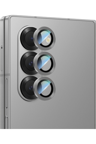 Galaxy Z Fold 6 Uyumlu Caseworld Alloy Serisi Oleofobik Anti Reflective Kamera Lens Koruyucu Gümüş