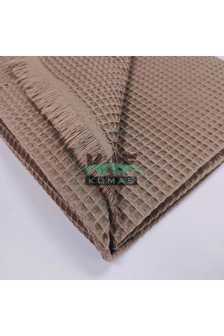 Waffle Pike Bornozluk Kumaş 100% Pamuk W-48 Kahverengi