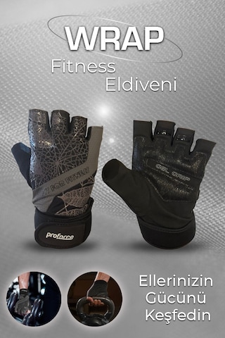 Fitness Body Eldiveni Wrap Siyah