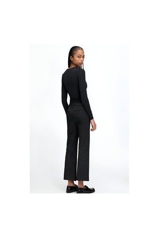 Unika Boutique Sıfır Yaka Uzun Kollu Siyah Esnek Likralı Penye Badi Body Siyah2