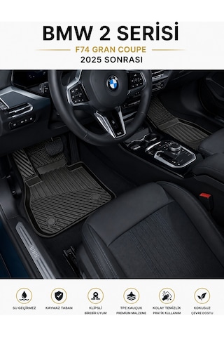 Bmw 2 Serisi F74 Gran Coupe 2025 Sonrası Uyumlu 3d Oto Paspas Premium Kauçuk