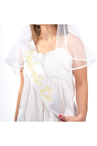 Bride To Be 2 Parça Bekarlığa Veda Gelin Duvak Ve Kuşak Seti