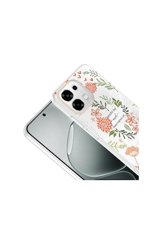 Oppo A6 Pro Kılıf Kamera Korumalı Canlı Lüx Desenli Klip Sert Kapak Beautiful
