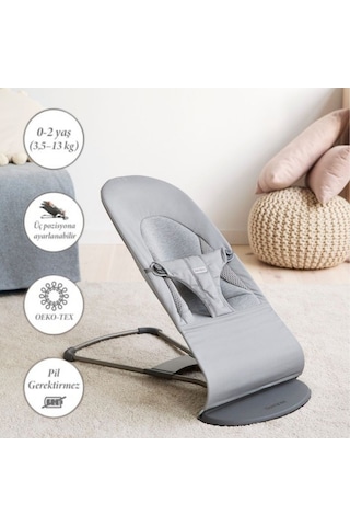 Babybjörn Balance Soft Ana Kucağı Woven Jersey Tri-fabric Light Gray
