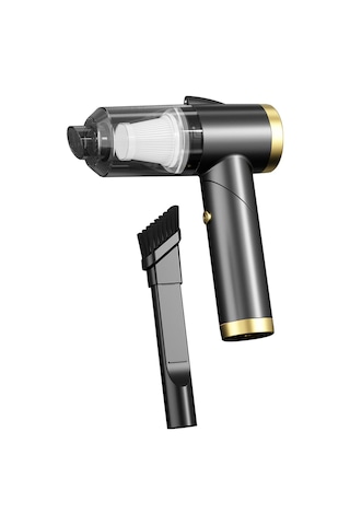 Springsun Q8 Siyah Kolluklu Fırçalı Süpürge: 9000pa Süçme Gücü, 120w, 4000mah Pil İle Ev Ve Araç Temizliği