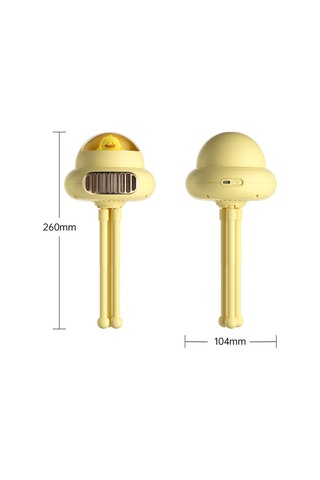 Sallanan Kafa Puset Fanı Yapraksız Ahtapot Dilsiz Taşınabilir Mini Fan Sallanan Kafa Versiyonu Sarı