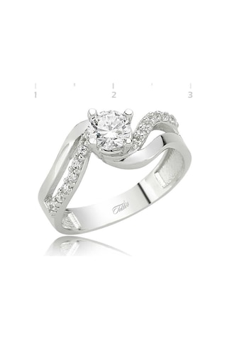 Gümüş Tek Taş Bayan Yüzük (510780677)