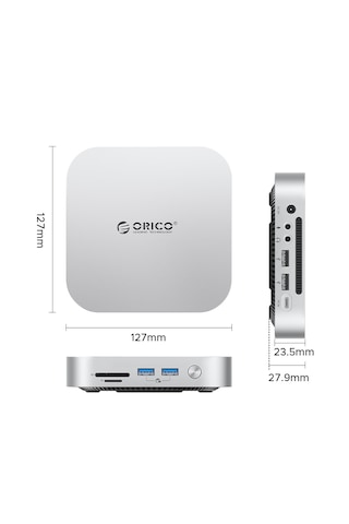 Orico M49p Minilink 9in1 Mac Mini M4 Workstation M.2 Nvme, 10gbps Usb-a 3.2, Sd/tf Card, 3.5mm Jack