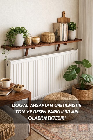 Montajsız Petek Üstü Uçan Raf Dresuar Kalorifer Peteği Üstü Ahşap Kitaplık Raf 40 X 18 Cm