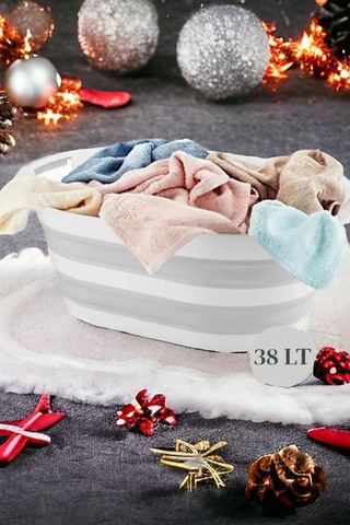 Vera Bath Katlanır Çamaşır Sepeti 38 Lt Çamaşır Selesi Fma07860 Gri