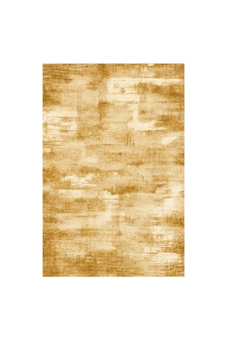 Kartela Halı Vintage Halı Kaymaz Taban Makinede Yıkanabilir Halı Hardal Sarısı - 100 X 150 Cm