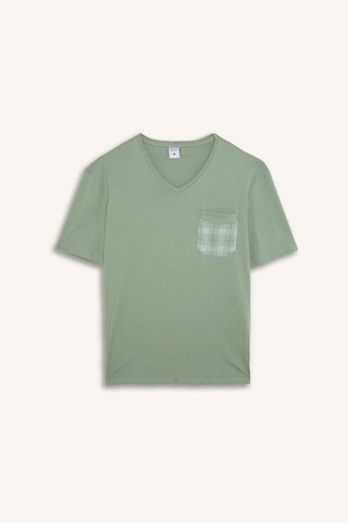 Defacto %100 Pamuk New Regular Fıt Kısa Kollu 2li Açık Yeşil Şortlu Pijama Takımı I0877ax26hsgn1107 Yeşil-gn1107