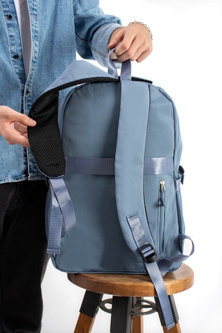 Ventis Qualty Okul Çantası Su Geçirmez Klinkır Kumaş Unisex Sırt Çantası Model 7d Mavi