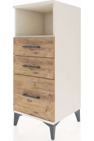 Hyperion Komodin Tek Raflı 3 Çekmeceli 44x44x106 Aytaşı-çam Aytaşı