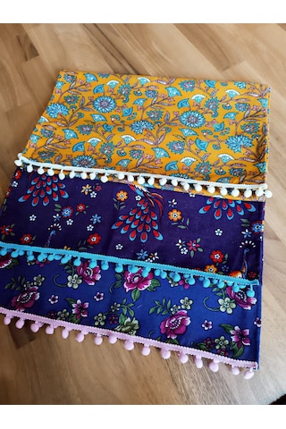 Krem Ponponlu Divitin Runner Krem - Sarı