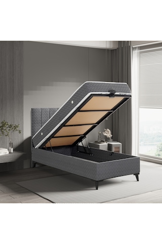 Luna Tek Kişilik Baza Başlık Set 2'li Set Konuma Özel Teslimat 90 x 190 CM