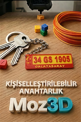 Kişiye Özel Galatasaray Plaka Anahtarlık Çok Renkli