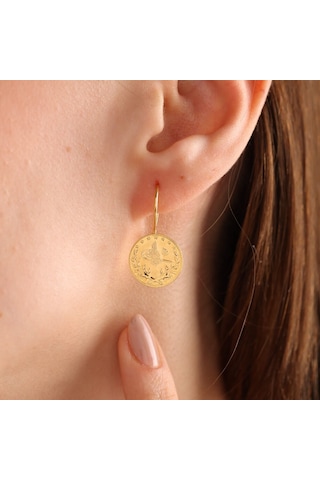 Sembol Gold 14 Ayar Altın Reşat Sallantılı Küpe