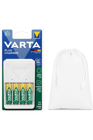 Varta Plug (beyaz) Şarj Cihazı+4x2100mah Aa Şarj Edilebilir Kalem