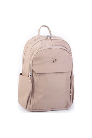 Nas Bag Unisex Büyük Boy Su Geçirmez Çok Gözlü Extra Hafif Sportif Sırt Çantası Vizon