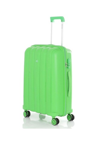 Mçs Bavul Orta Ve Kabin 2li Set Kırılmaz Silikon Valiz V305 Fıstıkyeşil Fıstık Yeşili