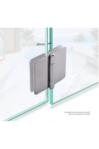 2 Adet Paslanmaz Çelik Cam Kapı Menteşesi 8-10 Mm Kalınlığındaki Camlar İçin 270 Derece Açılma Açısı S202412273340 Diğer