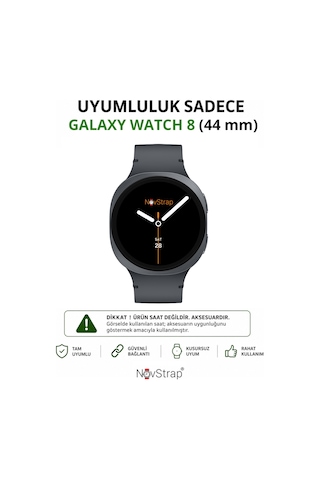 Novstrap Samsung Galaxy Uyumlu Apple Watch Uyumlu 8 44mm İle Sert Pc Kasa Ve Cam Ekran Koruyucu 360 Tam Koruma