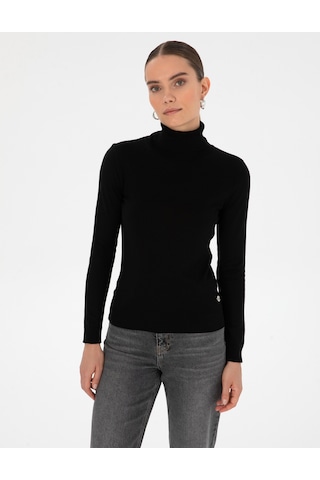 Pierre Cardin Kadın Siyah Kazak /triko 50315747-vr046 Siyah