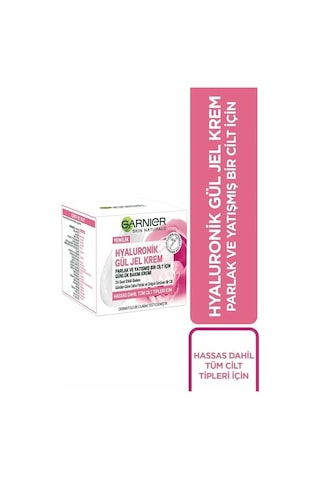 Yüz Bakim Kremi & Hyaluronik, Gül Özü, Parlak, Yatışmış Bir Cilt İçin Gündüz Kremi 50ml
