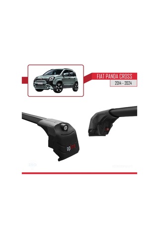 Fiat Panda Cross 2014 Ve Sonrası İle Uyumlu Ace-2 Ara Atkı Tavan Barı Siyah
