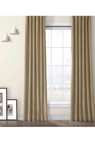 Evdepo Home Deniz Soft Pileli Fon Perde Koyu Bej