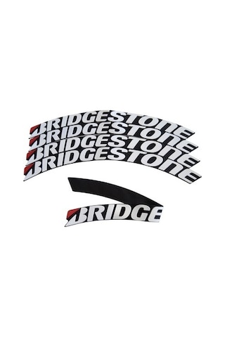 Bridgestone Beyaz Lastik Yazısı 2.5 Cm Ürün 4 Adet + Yapıştırıcı Tutkal