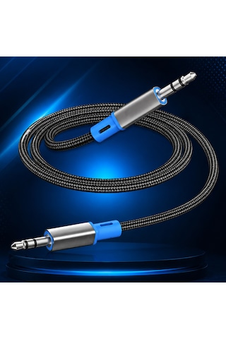 Aux Kablo 3.5mm Audio Kablosu Telefon, Tablet, Laptop Ve Araç İçin Ses Kablosu 100 Cm