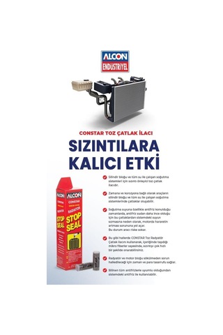 Alcon Constar Toz Radyatör Çatlak Ilacı 20 Gr. 3/4 Oz. 10 Adet