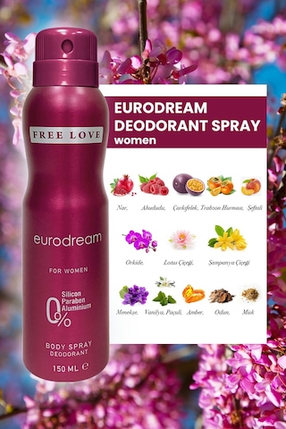 Free Love Eurodream Kadın Deodorant 6 x 150 ML