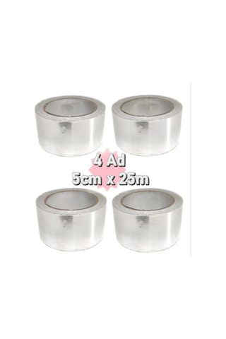 Alüminyum Folyo 5cmx25m 4 Adet Yanmaz Folyo 50mm