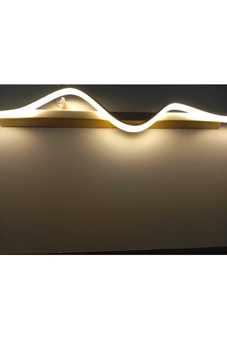 Tuna / Aplik / 120x24 Cm / Gold Gövde / 3 Renk Işık / 3 Yıl Garan Antrasit